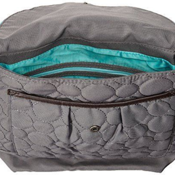 Backpack Purse Quilted Dots Gray - Picture 3 of 5